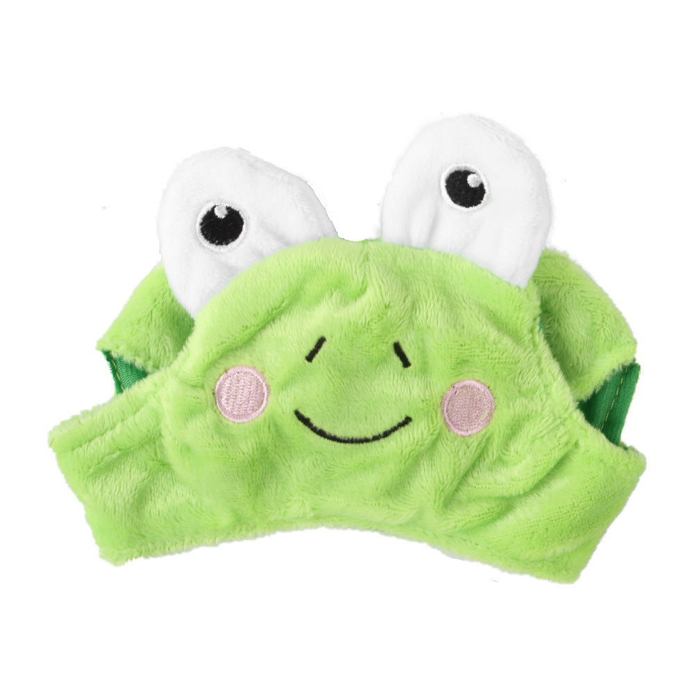 HKM-7915837 Cartoon-Style Plush Pet Hat for Cats and Dogs - Average Size Curly Hair Design