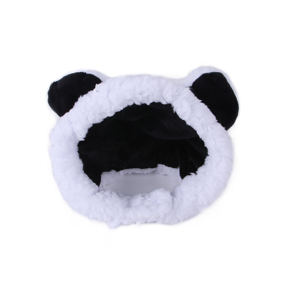 HKM-7915837 Cartoon-Style Plush Pet Hat for Cats and Dogs - Average Size Curly Hair Design
