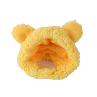 HKM-7915837 Cartoon-Style Plush Pet Hat for Cats and Dogs - Average Size Curly Hair Design