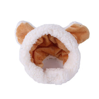 HKM-7915837 Cartoon-Style Plush Pet Hat for Cats and Dogs - Average Size Curly Hair Design