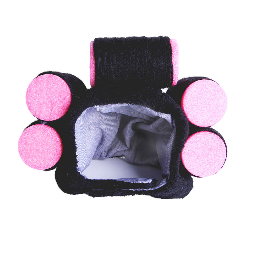HKM-7915837 Cartoon-Style Plush Pet Hat for Cats and Dogs - Average Size Curly Hair Design