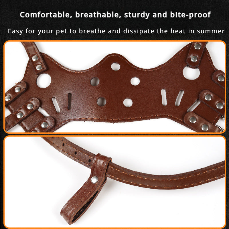 HKM-7916861 Dog Muzzle for Anti-Barking and Bite Prevention – Adjustable Mouth Cover for Small, Medium, and Large Breeds