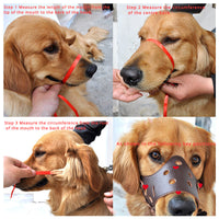 HKM-7916861 Dog Muzzle for Anti-Barking and Bite Prevention – Adjustable Mouth Cover for Small, Medium, and Large Breeds