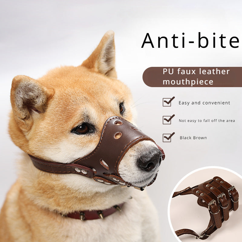 HKM-7916861 Dog Muzzle for Anti-Barking and Bite Prevention – Adjustable Mouth Cover for Small, Medium, and Large Breeds