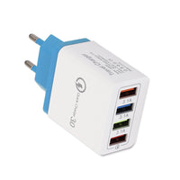 HKM-791699 Luminous 4-Port USB Mobile Phone Charger with Indicator Light
