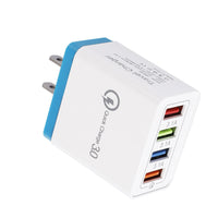 HKM-791699 Luminous 4-Port USB Mobile Phone Charger with Indicator Light