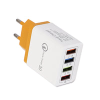 HKM-791699 Luminous 4-Port USB Mobile Phone Charger with Indicator Light