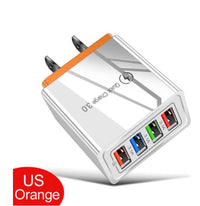 HKM-791699 Luminous 4-Port USB Mobile Phone Charger with Indicator Light