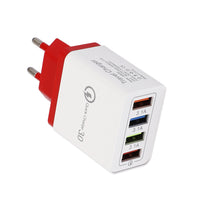 HKM-791699 Luminous 4-Port USB Mobile Phone Charger with Indicator Light