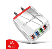 HKM-791699 Luminous 4-Port USB Mobile Phone Charger with Indicator Light