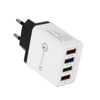 HKM-791699 Luminous 4-Port USB Mobile Phone Charger with Indicator Light