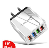 HKM-791699 Luminous 4-Port USB Mobile Phone Charger with Indicator Light