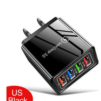 HKM-791699 Luminous 4-Port USB Mobile Phone Charger with Indicator Light