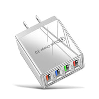 HKM-791699 Luminous 4-Port USB Mobile Phone Charger with Indicator Light