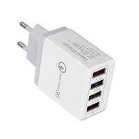 HKM-791699 Luminous 4-Port USB Mobile Phone Charger with Indicator Light