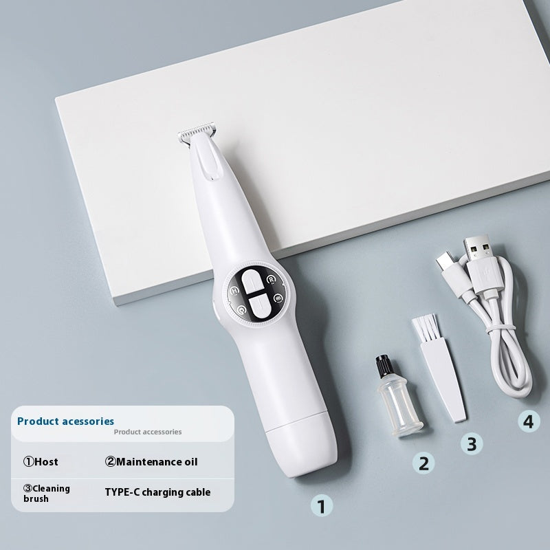 HKM-7917373 Rechargeable Two-in-One Cat Nail Shaver and Trimmer with Cleaning Brush and Charging Cable