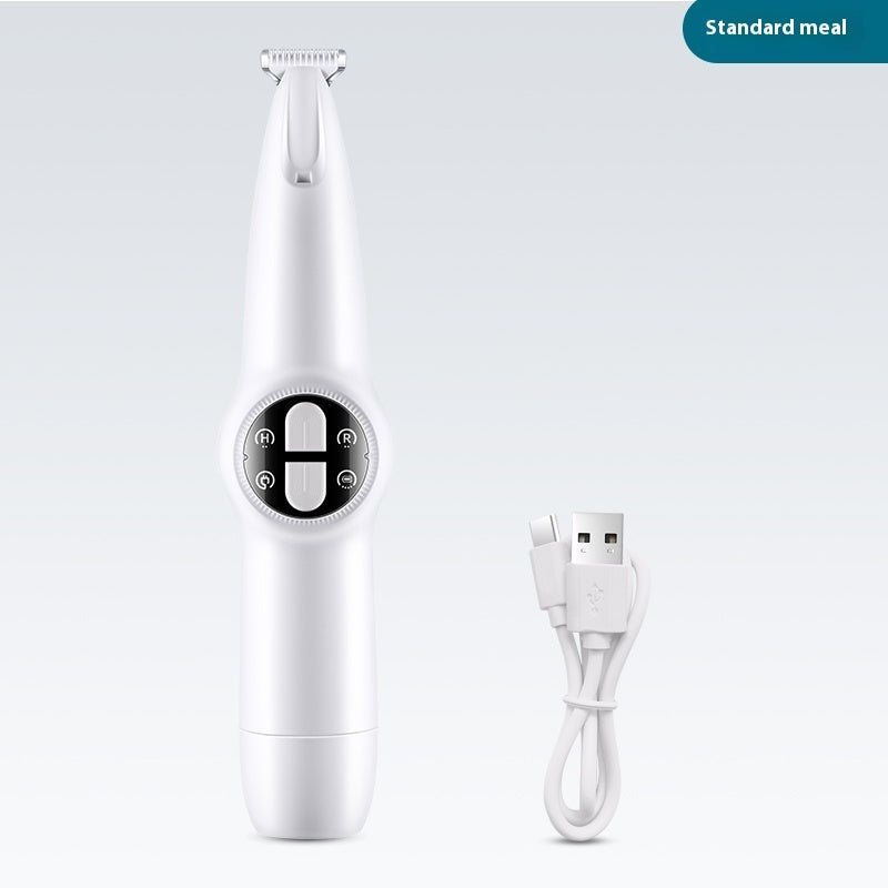 HKM-7917373 Rechargeable Two-in-One Cat Nail Shaver and Trimmer with Cleaning Brush and Charging Cable