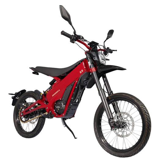 HKM-791763 Powerful 60V 6500W Mid-Drive Electric Dirt Bike with Dual Suspension and Off-Road Fat Tires