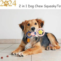 HKM-7917757 Durable Interactive Dog Chew Toys with Squeaker for Large Breeds - Dental Cleaning and Oral Health Solutions