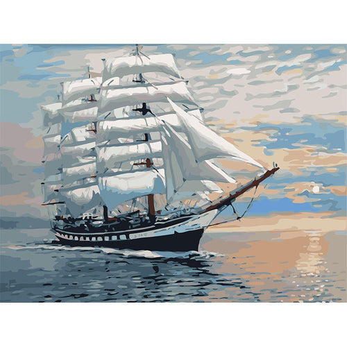 HKM-791827 Hand-Painted DIY Landscape Painting Set with Environmentally Friendly Acrylic Pigment