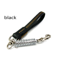 HKM-7919165 Durable Leather Traction Rope with Swivel Hook for Medium & Large Dogs