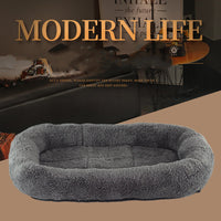HKM-7919421 Cozy Small Medium Dog House Bed in Warm PP Cotton & Plush - Dark Gray, Red, Yellow Options