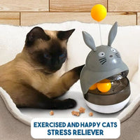 HKM-7920189 Interactive Cat Feeder Toy with Sounding Bell for Indoor Fun and Exercise