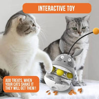 HKM-7920189 Interactive Cat Feeder Toy with Sounding Bell for Indoor Fun and Exercise
