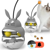 HKM-7920189 Interactive Cat Feeder Toy with Sounding Bell for Indoor Fun and Exercise