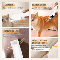 HKM-792083 Pet Grooming Kit with Vacuum Electric Trimmer and Hair Dryer for Cats