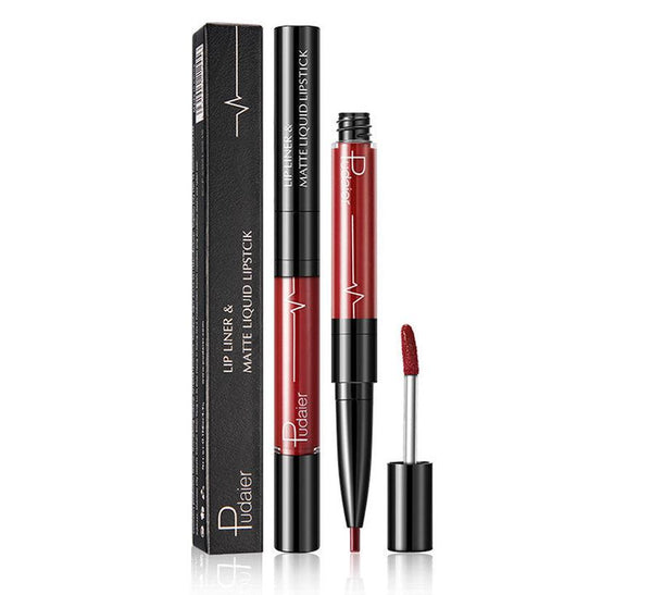 HKM-792211 2 in 1 Matte Lip Gloss and Lip Liner – Highly Pigmented Velvet Finish, Long Lasting Color, Easy Application