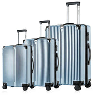 HKM-792211 3 Piece 24 Inch Travel Luggage Set with USB Port and Cup Holder