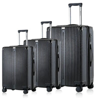 HKM-792211 3 Piece 24 Inch Travel Luggage Set with USB Port and Cup Holder