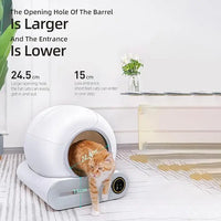 HKM-792275 Smart Automatic Cat Litter Box with 65L Capacity and App Control for Multiple Cats