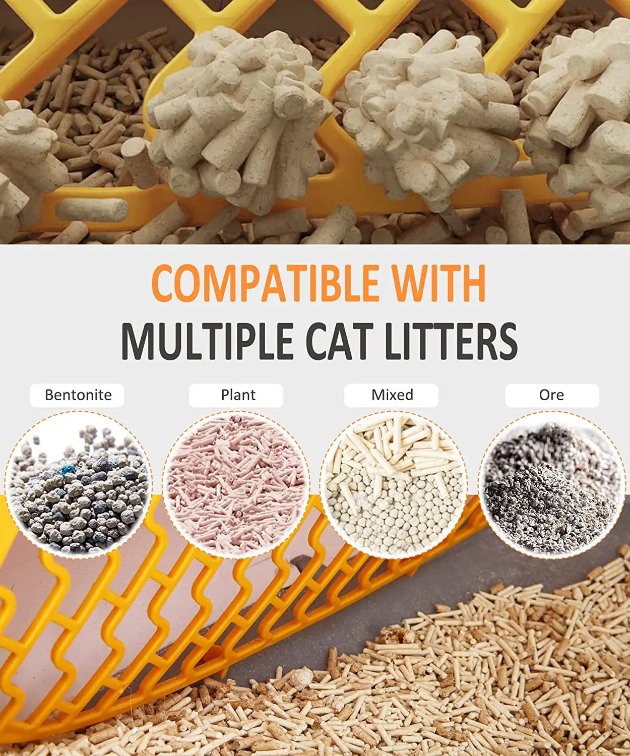 HKM-792275 Smart Automatic Cat Litter Box with 65L Capacity and App Control for Multiple Cats