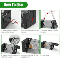HKM-7923005 Humane Mouse Trap Cage - Non-Lethal Metal Rodent Catcher for Indoor and Outdoor Use