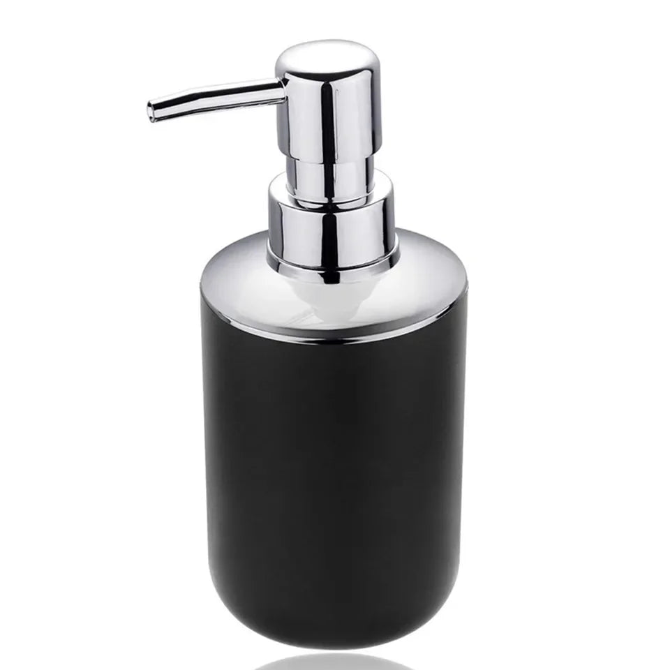 HKM-792403 6-Piece Black and White Plastic Bathroom Accessory Set for Modern Home Décor