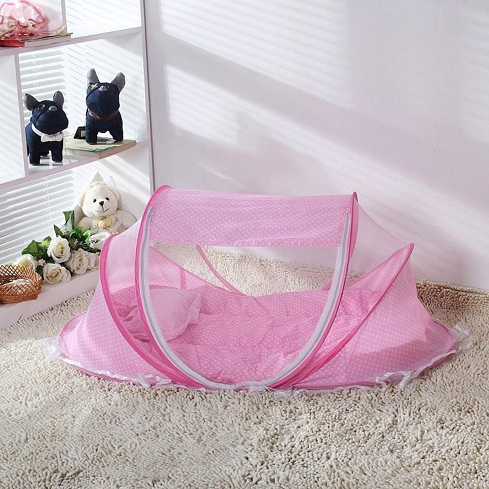 HKM-7924157 Teddy Small Tent Net Mosquito Cover with Cotton Pillow and Music Bag
