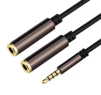 HKM-792467 3.5mm Audio Splitter Cable for Dual Headphones - Universal Y Splitter for Sharing Music
