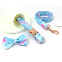 HKM-7924925 Rose Gold Polyester Pet Collar and Leash Set