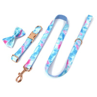 HKM-7924925 Rose Gold Polyester Pet Collar and Leash Set