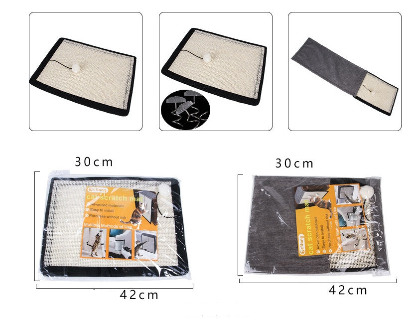 HKM-7925309 Cat Scratch Board with Sisal Pad for Furniture Protection and Nail Trimming