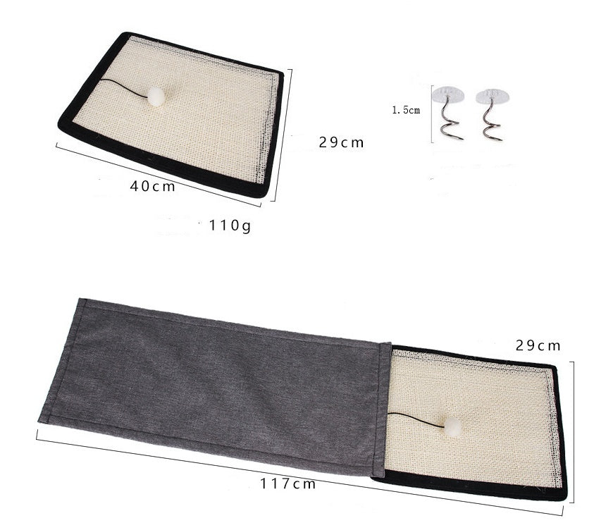 HKM-7925309 Cat Scratch Board with Sisal Pad for Furniture Protection and Nail Trimming