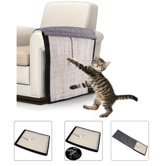 HKM-7925309 Cat Scratch Board with Sisal Pad for Furniture Protection and Nail Trimming
