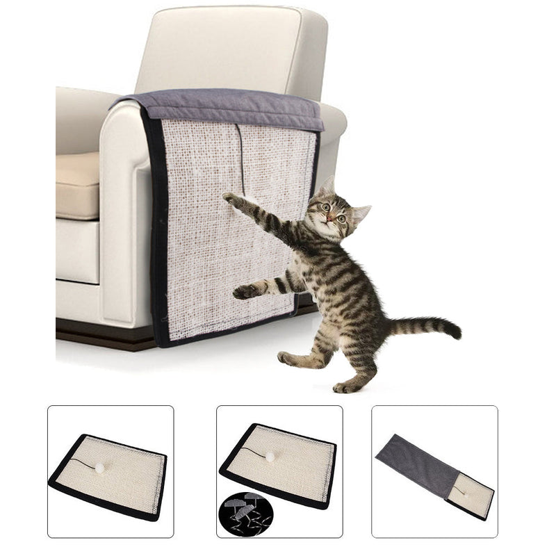 HKM-7925309 Cat Scratch Board with Sisal Pad for Furniture Protection and Nail Trimming