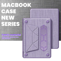 HKM-792531 Purple Fabric Laptop Protective Case for MacBook Air 13.6-inch (M2 A2681 / M3 A3113)