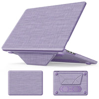 HKM-792531 Purple Fabric Laptop Protective Case for MacBook Air 13.6-inch (M2 A2681 / M3 A3113)