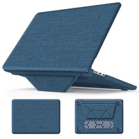 HKM-792531 Purple Fabric Laptop Protective Case for MacBook Air 13.6-inch (M2 A2681 / M3 A3113)