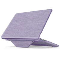 HKM-792531 Purple Fabric Laptop Protective Case for MacBook Air 13.6-inch (M2 A2681 / M3 A3113)