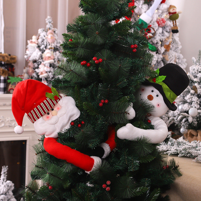 HKM-792595 Santa Claus Snowman Tree Top Ornament for Christmas Decor